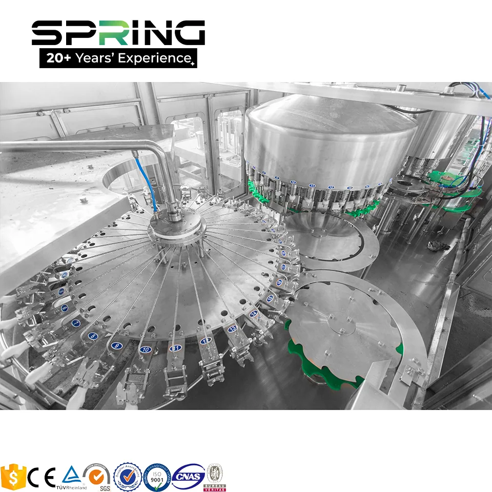 Top view of the rinsing filling and capping monoblock for 15000BPH bottled water line 缩略图