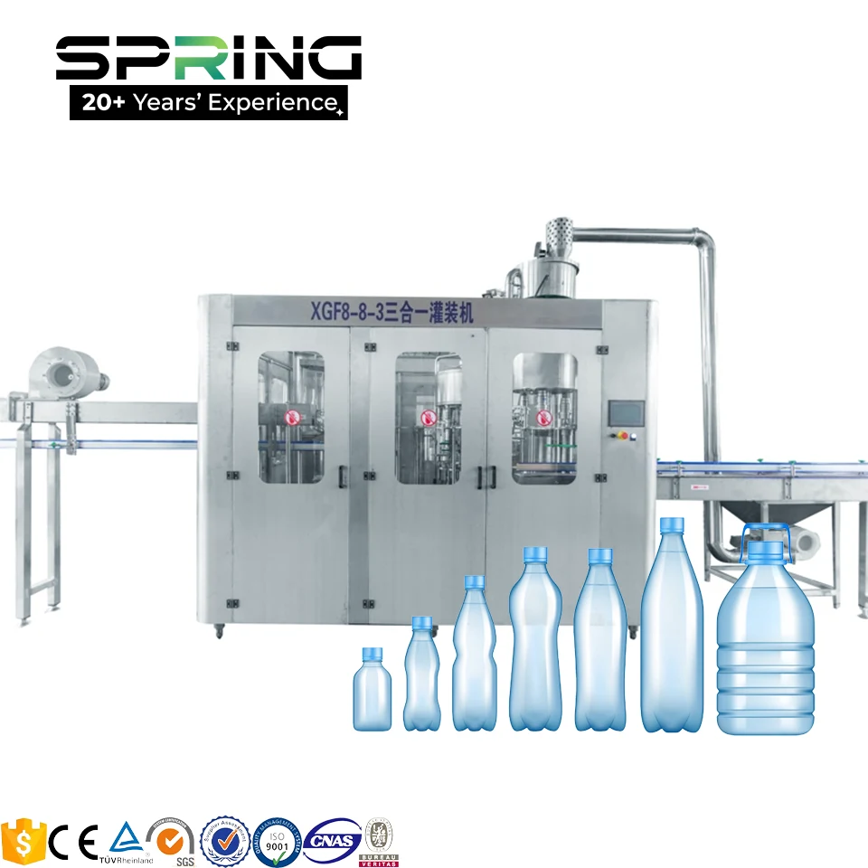 完整 3L-10L big bottle water filling plant with XGF rinsing filling and capping monoblock 缩略图